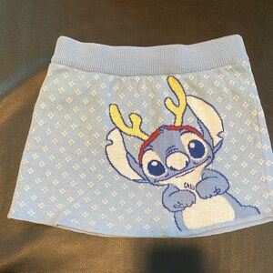Disney Lilo and Stitch Knit Reindeer Stitch Skirt XS Size 4-5